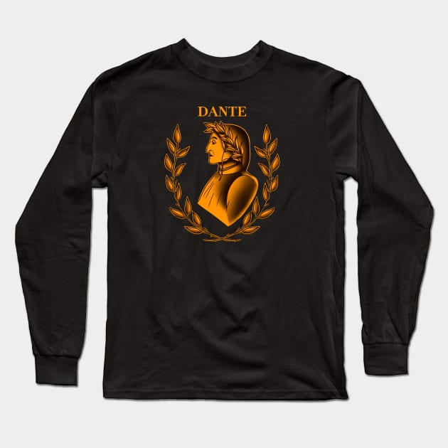 HomeSchoolTattoo Dante Alighieri Long Sleeve T-Shirt by HomeSchoolTattoo